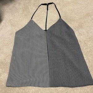 •SOCIALITE• size small black and white striped tank/ T back adjustable